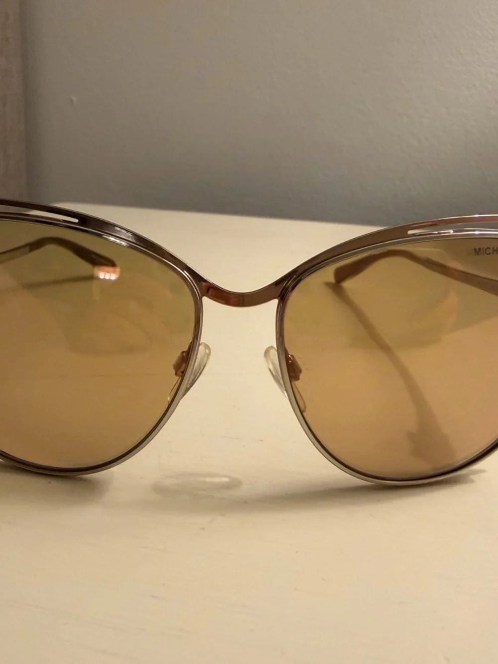 MICHAEL Michael Kors Rose Gold Frame with Brown Lenses Cat-Eye Sunglasses - Picture 2 of 6